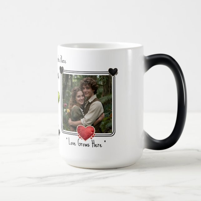 Custom Photo Valentines Coffee Mugs Online Dating Magisk Mugg (Höger)