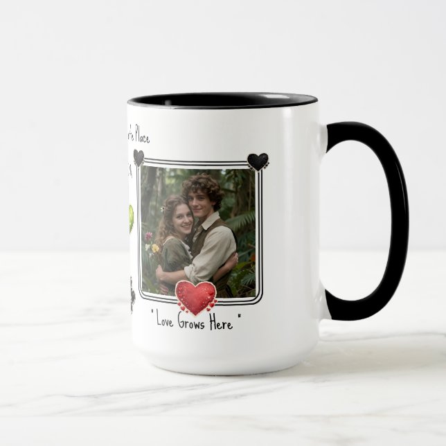 Custom Photo Valentines Coffee Mugs Online Dating Magisk Mugg (Höger)