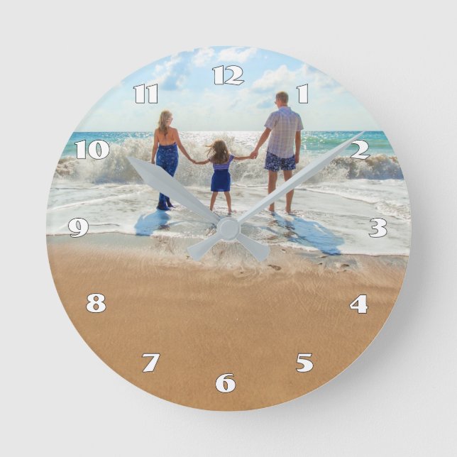 Custom Photo Wall Clock Rund Klocka (Framsida)