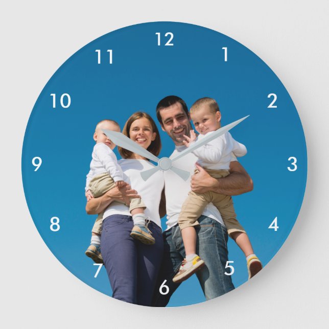 Custom Photo Wall Clock Stor Klocka (Framsida)