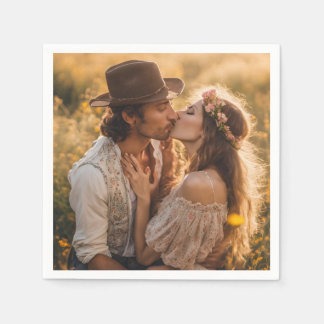 Custom Photo Wedding Engagement Pappersservett