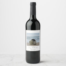 Custom Photo Wine Label Vinflaska Etikett