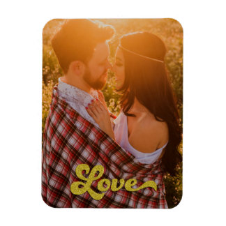 Custom Photo with Gold Love Magnet