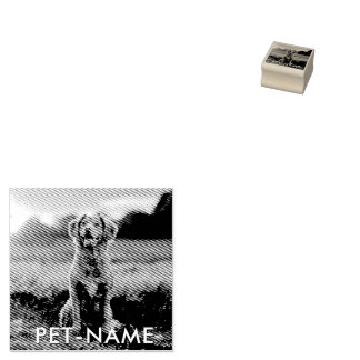 Custom Photo With Your Pet Dog Name Picture On Stämpel