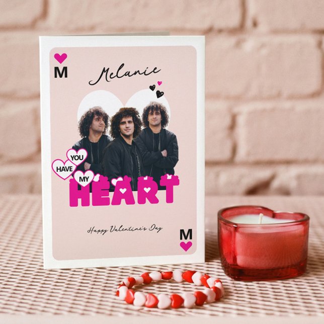 Custom Photos Boyfriend to Girlfriend Valentine Kort (Custom Photos Boyfriend to Girlfriend Valentine Card)