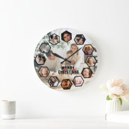 Custom Photos Collage Clock | Gift for Christmas Stor Klocka