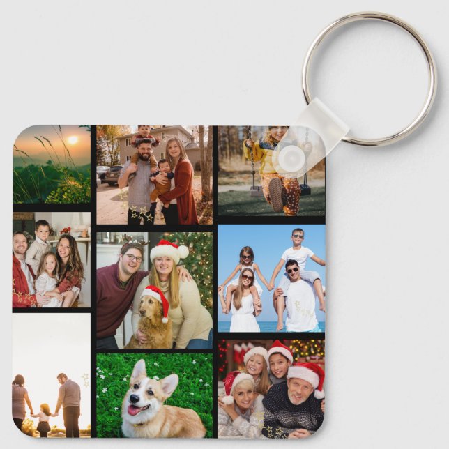 Custom Photos Keychains, Double Sided 9 Photos   Nyckelring (Baksida)