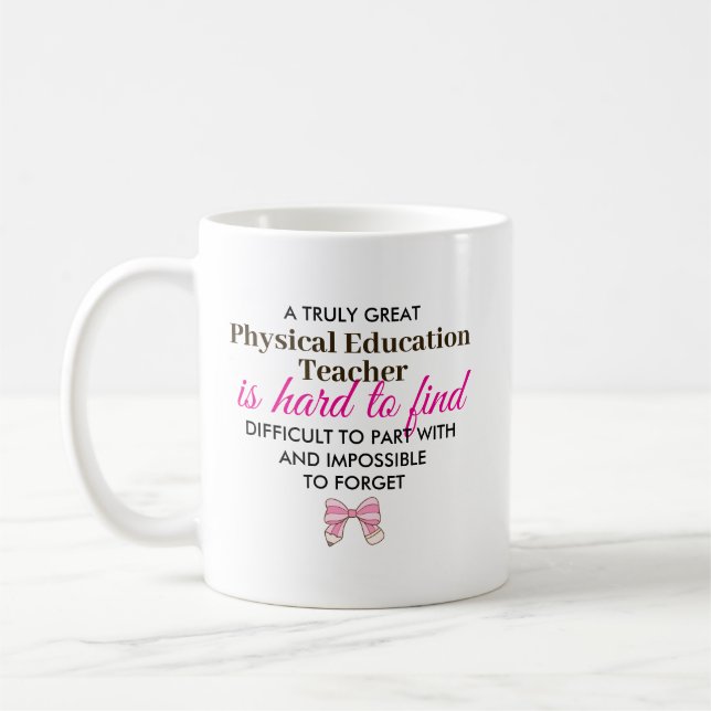 Custom Physical Education Teacher Appreciation  Kaffemugg (Vänster)