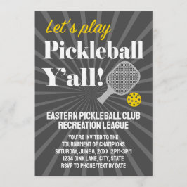 Custom Pickleball Invitations Tournament Team Club Inbjudningar