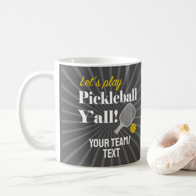 Custom Pickleball Mugs Personalized Team Club Name Kaffemugg (Med munk)