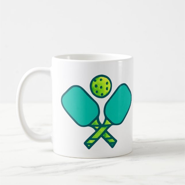 Custom Pickleball Player Coffee Mug Kaffemugg (Vänster)
