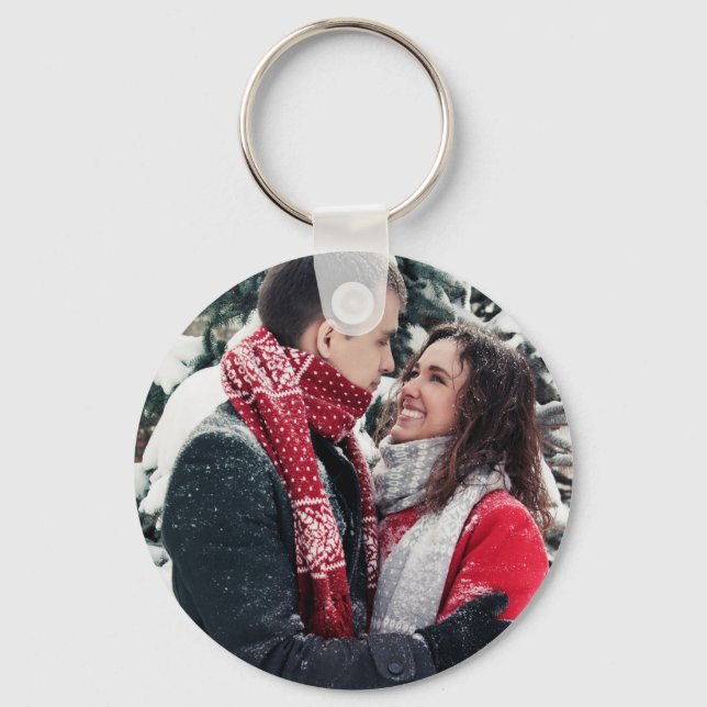 Custom Picture Keychain, Personalized Text Nyckelring (Framsida)
