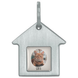 Custom Picture & Name Framed Personalized ID-bricka Husdjur