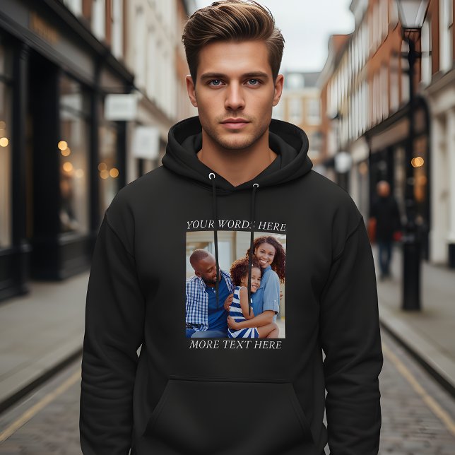 Custom Picture T-Shirt with Editable Text Hoodie (Skapare uppladdad)