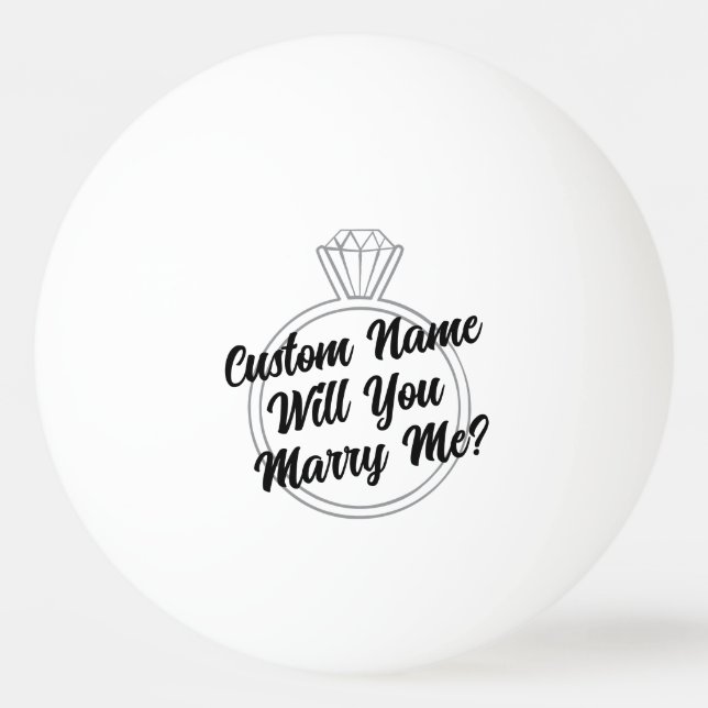 Custom Ping Pong Ball Proposal Engagement Gift Pingisboll (Framsidan)