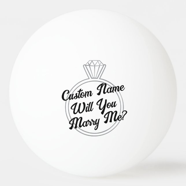 Custom Ping Pong Ball Proposal Engagement Gift Pingisboll (Framsidan)