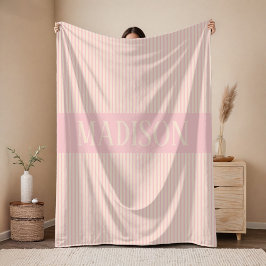 Custom Pink Baby Shower Blanket Gift for Girls Fleecefilt