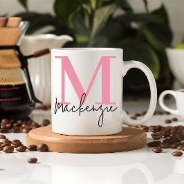 Custom Pink Birthday Mug Gift for Mom or Girls  Kaffemugg