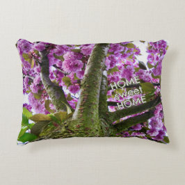 Custom Pink Blooming Tree Crown Photo - Prydnadskudde