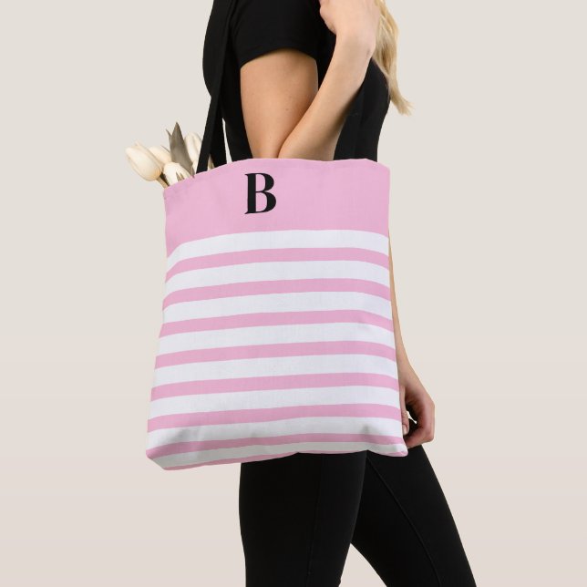 Custom Pink Coquette Monogram (B) Tygkasse (Närbild)