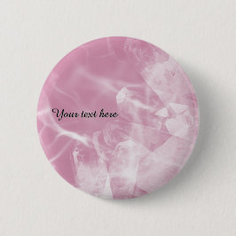 Custom pink crystal badge knapp