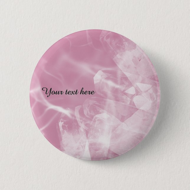 Custom pink crystal badge knapp (Framsida)