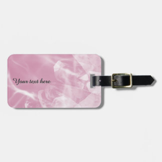 Custom pink crystal luggage tag bagagebricka