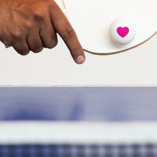 Custom Pink Heart Ping Pong Ball – Romantic Table Pingisboll