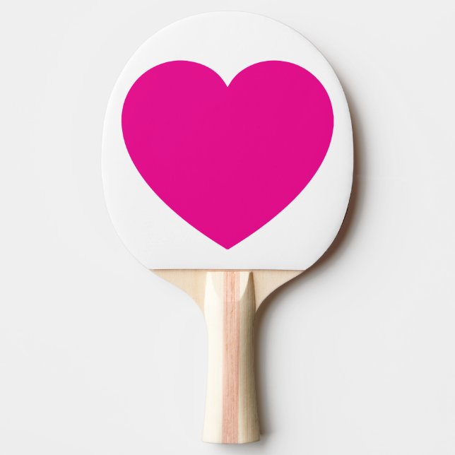 Custom Pink Heart Ping Pong Ball – Romantic Table  Pingisracket (Framsidan)
