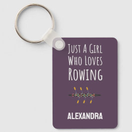 Custom Pink Rowing Girls Rower Kids Personalized Nyckelring