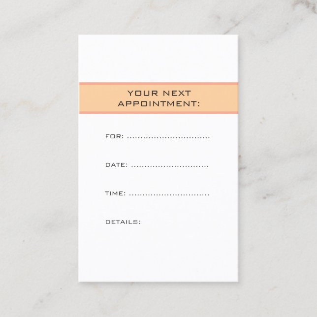 Custom Plain Appointment Reminder Template Tidsbeställning Kort (Framsida)
