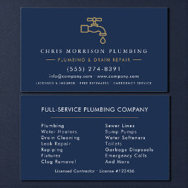Custom Plumber  Visitkort