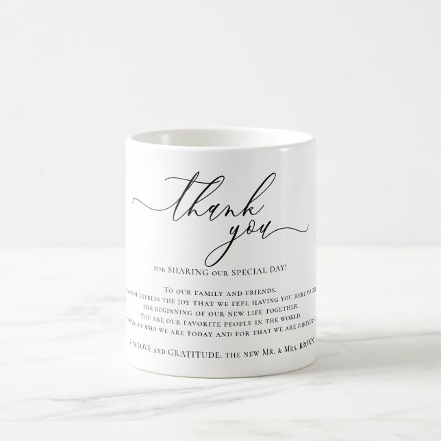 Custom Poem Thank You Kaffemugg (Center)