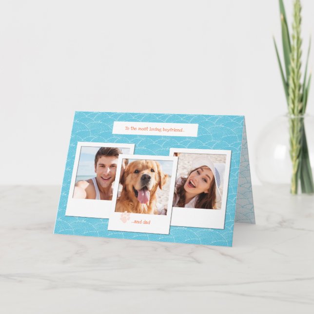 Custom Polaroid Photo Collage Folded Card Tack Kort (Framsida)