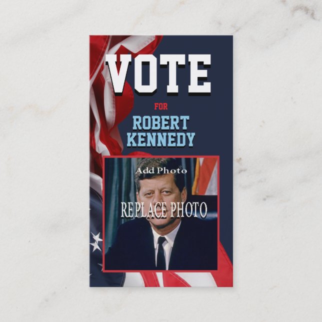 Custom Political Campaign Template Business Card Visitkort (Framsida)