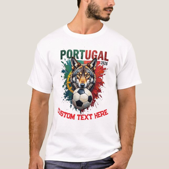 Custom Portugal National Soccer Football Team Fan T Shirt (Framsida)