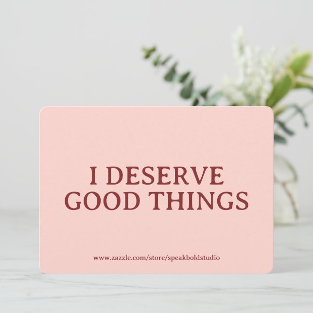 Custom Positive Affirmation Card for Women Julkort (Stående Fram)