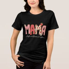 Custom Preppy Mama Strawberry Floral Name Shirt  T Shirt
