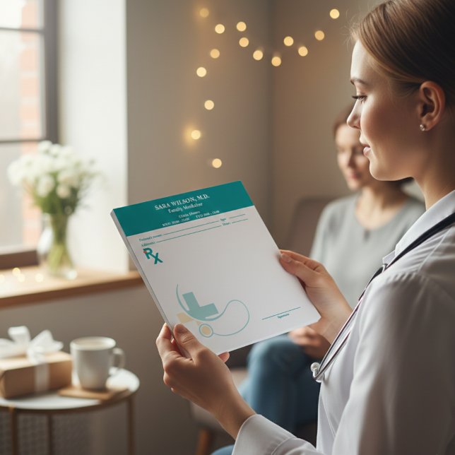 Custom Prescription Pad Template | Editable RX Not Anteckningsblock (Custom Prescription Pad Template | Editable RX Notepad )