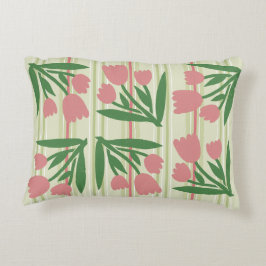 Custom pretty sage green with floral girly artwork prydnadskudde