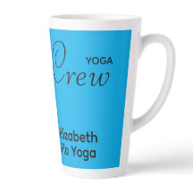 Custom Print Yoga Crew Azure Blue
