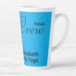 Custom Print Yoga Crew Azure Blue