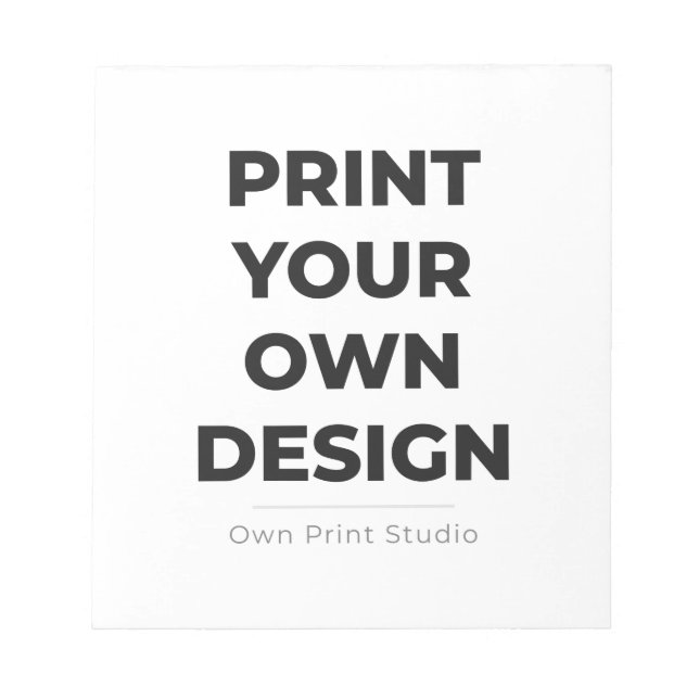 Custom Print Your Own | Printing My Own To Order Anteckningsblock (Framsida)