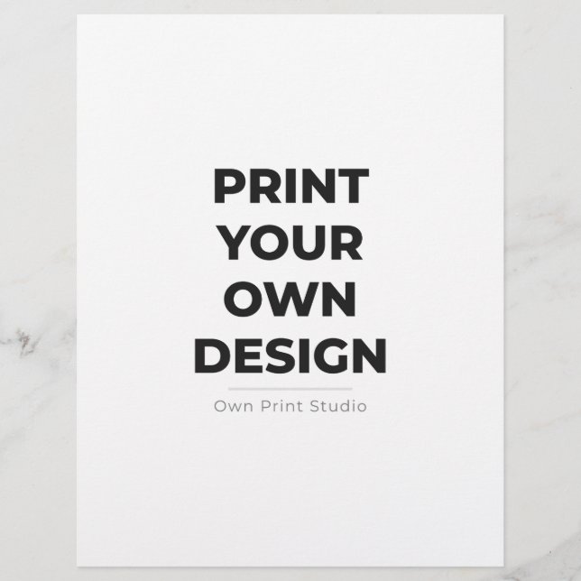 Custom Print Your Own | Printing My Own To Order Brevhuvud (Framsida)