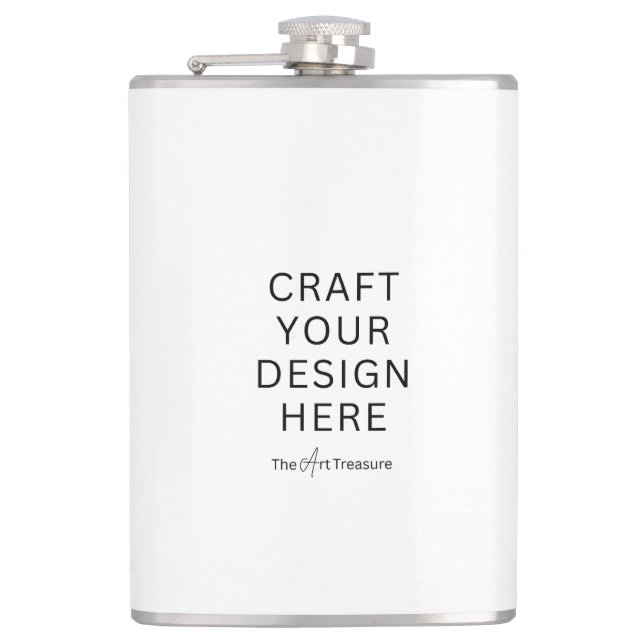 Custom Printed 8 oz Flask  –Upload Your Own Design Fickplunta (Framsidan)