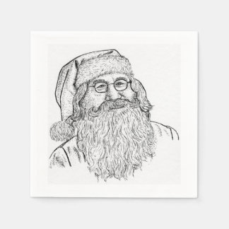 Custom Printed Santa Claus Pappersservett