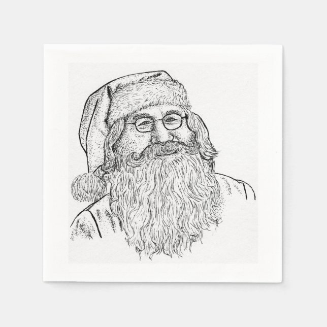Custom Printed Santa Claus Pappersservett (Framsidan)
