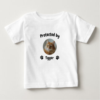 Custom Proctected by Cat, Personalized Cat Name T Shirt