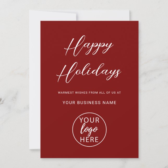 Custom Professional Business Logo Christmas  Julkort (Framsida)