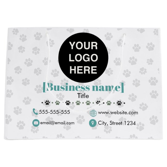 Custom Professional Paper Bag For Pet Business (Framsidan)